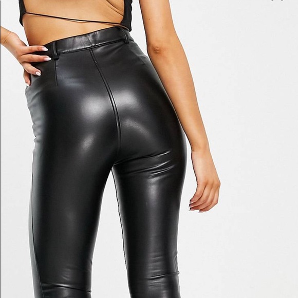 Miss Selfridge Faux Leather Leggings - Picture 3 of 6